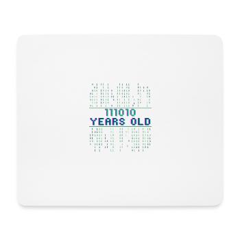58. Geburtstag 58 Jahre alt Binärcode Coder - Mousepad (Querformat) - Weiß - Vorne