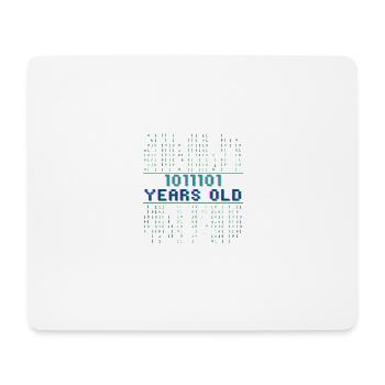 93. Geburtstag 93 Jahre alt Binärcode Informatik - Mousepad (Querformat) - Weiß - Vorne