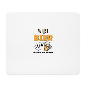 Whist et bière - Tapis de souris (format paysage) - blanc - Devant