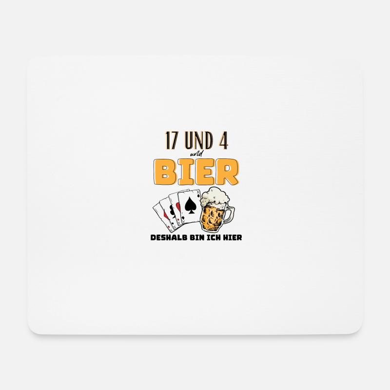 17 and 4 and beer - Mouse Pad (horizontal) - white