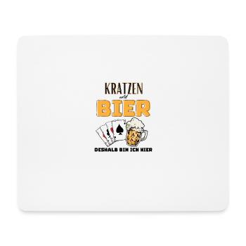 Scratching and Beer - Mouse Pad (horizontal) - white - Front
