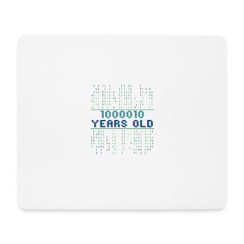 66. Geburtstag 66 Jahre alt Binärcode Informatik - Mousepad (Querformat) - Weiß - Vorne