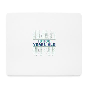 44th Birthday 44 years old Binary Code Computer Science - Mouse Pad (horizontal) - white - Front