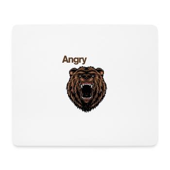 Angry Bear Grafikdruck - Mousepad (Querformat) - Weiß - Vorne