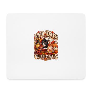 Herbsttage Kaffee und Katzen - Mousepad (Querformat) - Weiß - Vorne