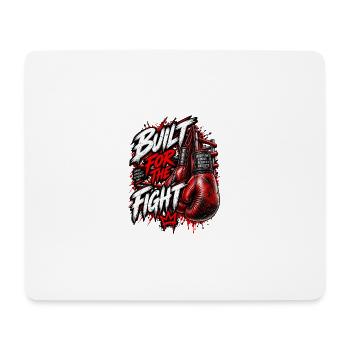 Gebaut für den Kampf - Mousepad (Querformat) - Weiß - Vorne