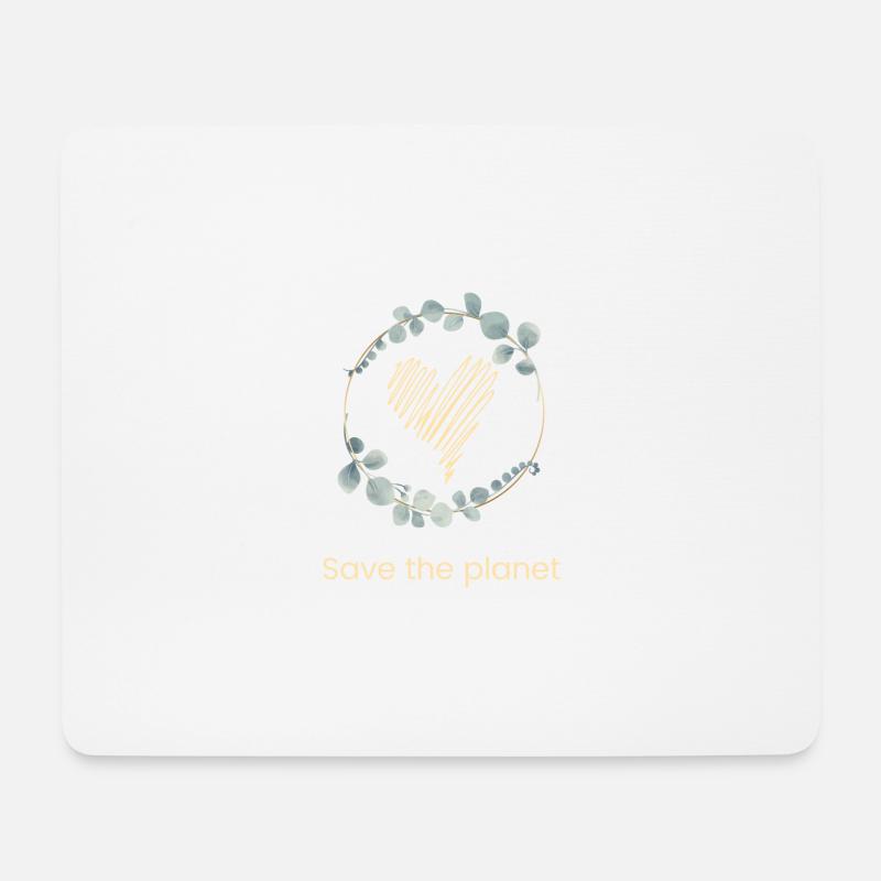 Save The Planet - Mousepad (Querformat) - Weiß