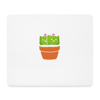Nice Catcus PlantMen Poison - Mouse Pad (horizontal) - white - Front