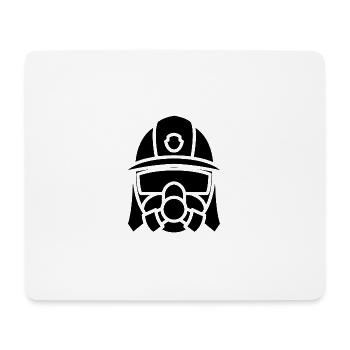 Feuerwehr Helm - Mousepad (Querformat) - Weiß - Vorne