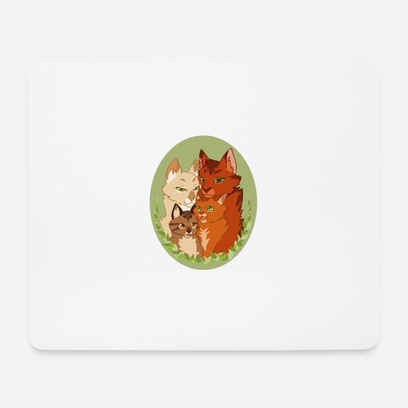 Firestar Feuerstern Eichhornflug Katzen Familie - Mousepad (Querformat) - Weiß