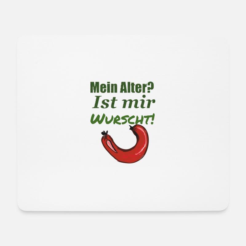 Geburtstagspruch Alter - Mousepad (Querformat) - Weiß