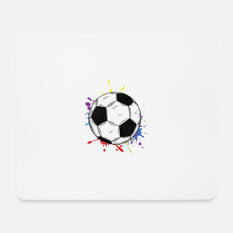 Fußball - Mousepad (Querformat) - Weiß
