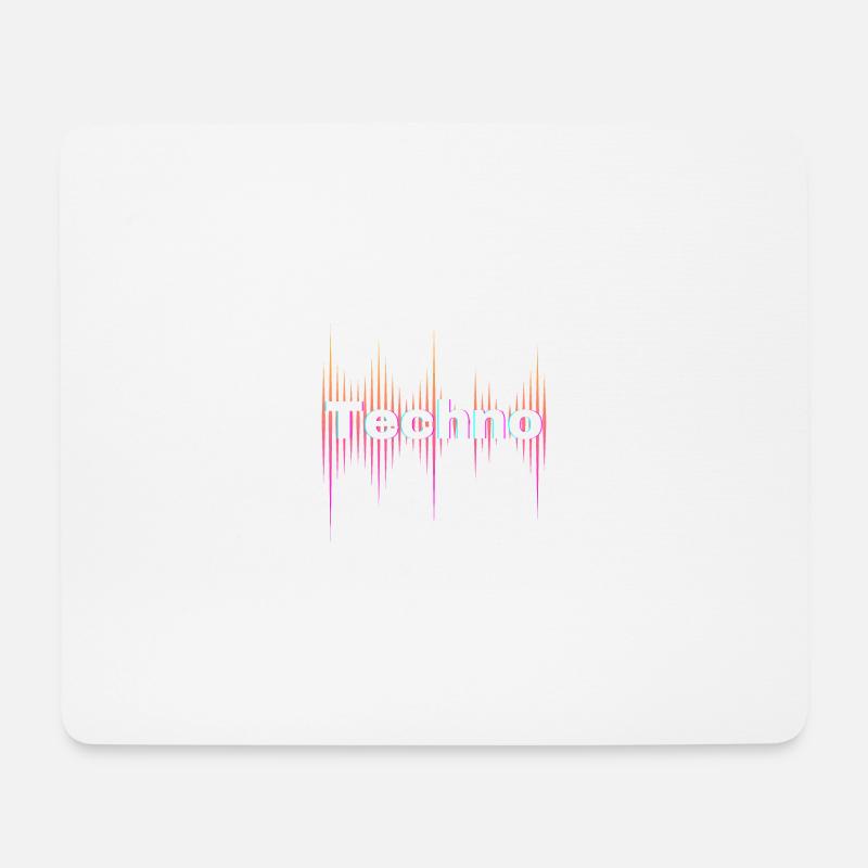 Techno - Mousepad (Querformat) - Weiß