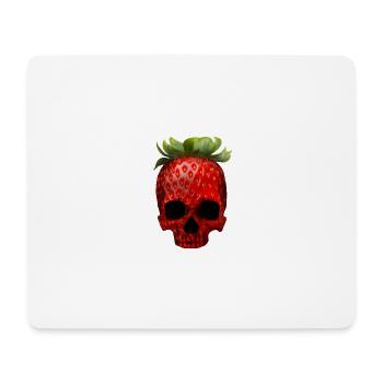 Crâne de fraise - Tapis de souris (format paysage) - blanc - Devant