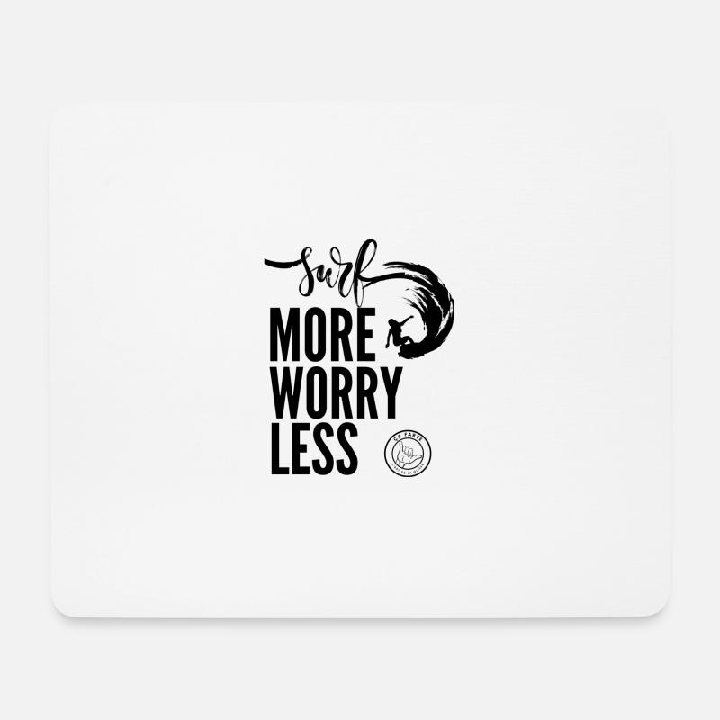 MEHR SURFEN - Mousepad (Querformat) - Weiß