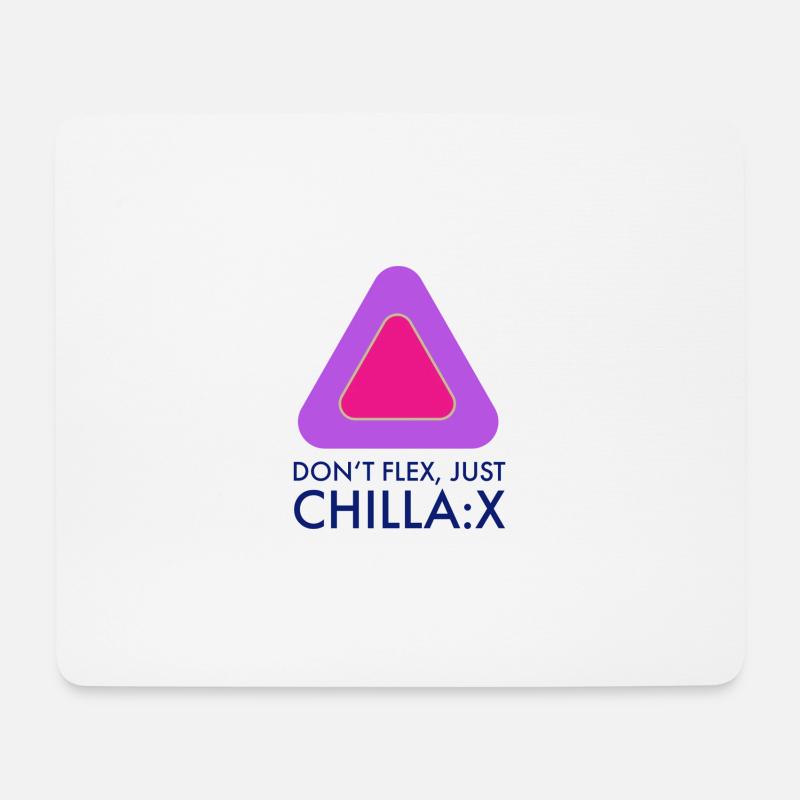 Don‘t flex just chillax - Mousepad (Querformat) - Weiß