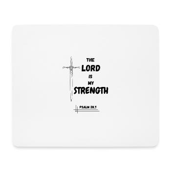 Le Seigneur est ma force - Tapis de souris (format paysage) - blanc - Devant