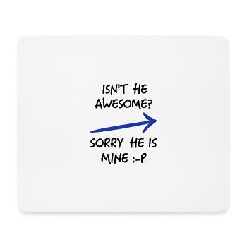 couple love awesome - Mouse Pad (horizontal) - white - Front