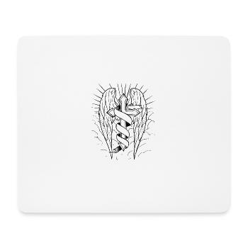 Kreuz - Mousepad (Querformat) - Weiß - Vorne