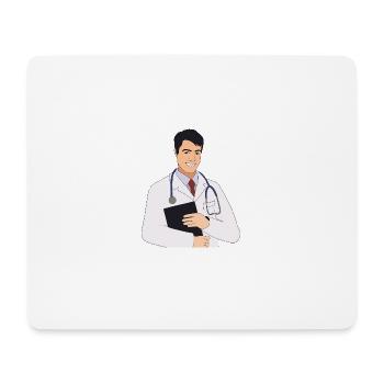 médecin - Tapis de souris (format paysage) - blanc - Devant