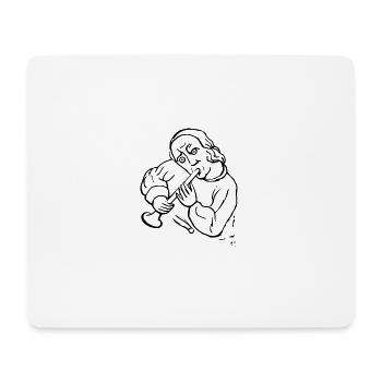 musicien - Tapis de souris (format paysage) - blanc - Devant