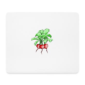 Radieschen. Geschenkidee - Mousepad (Querformat) - Weiß - Vorne