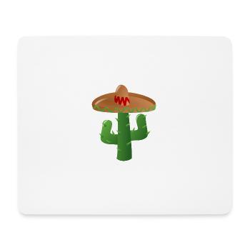Cactus mexicain - Tapis de souris (format paysage) - blanc - Devant