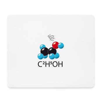 c2h5oh (on clear Tshirts) - Mouse Pad (horizontal) - white - Front