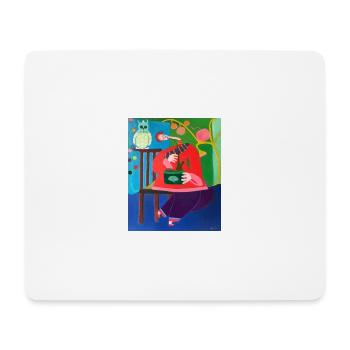 Femme fumait - Tapis de souris (format paysage) - blanc - Devant