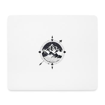 Mountain compass for hikers - Mouse Pad (horizontal) - white - Front