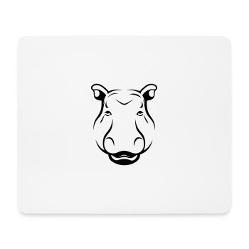 Nilpferd - Mousepad (Querformat) - Weiß - Vorne