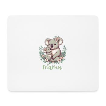 Maman Koala ours câlin I Couronne florale maman I Koala - Tapis de souris (format paysage) - blanc - Devant