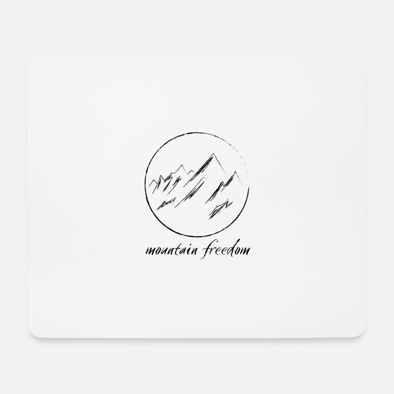 Berge / mountain freedom - Mousepad (Querformat) - Weiß