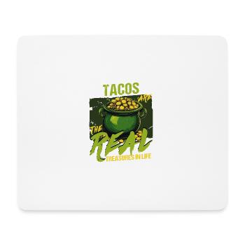 St. Patricks Day Tacos sind die wahren Schätze - Mousepad (Querformat) - Weiß - Vorne