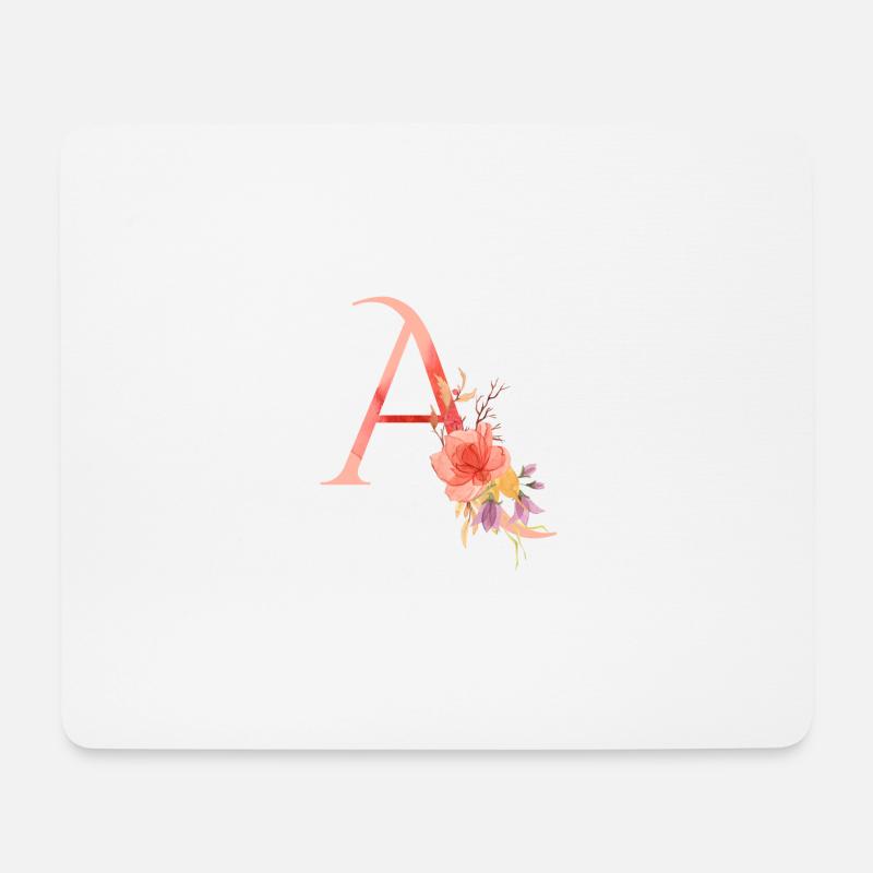 Lettera A - Tappetino per mouse (orizzontale) - bianco