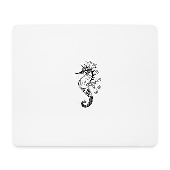 Vintage Seepferd - Mousepad (Querformat) - Weiß - Vorne