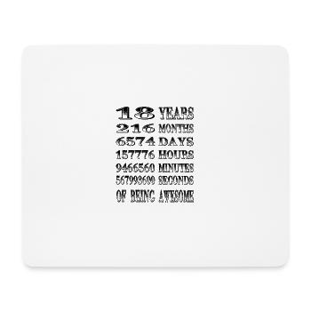 18ème anniversaire. Cadeau joyeux anniversaire - Tapis de souris (format paysage) - blanc - Devant