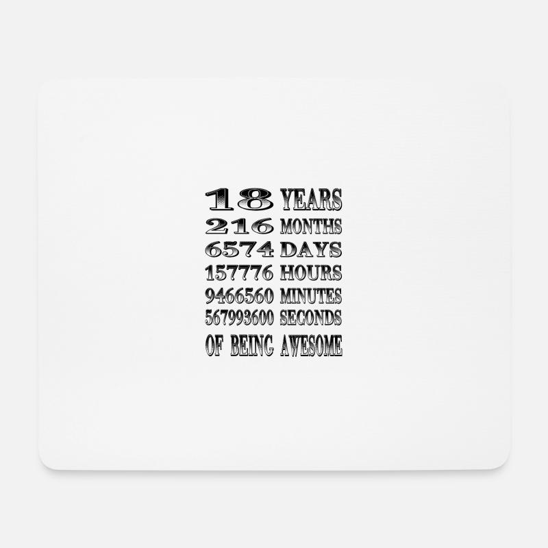 18. Geburtstag. Happy Birthday Geschenk - Mousepad (Querformat) - Weiß