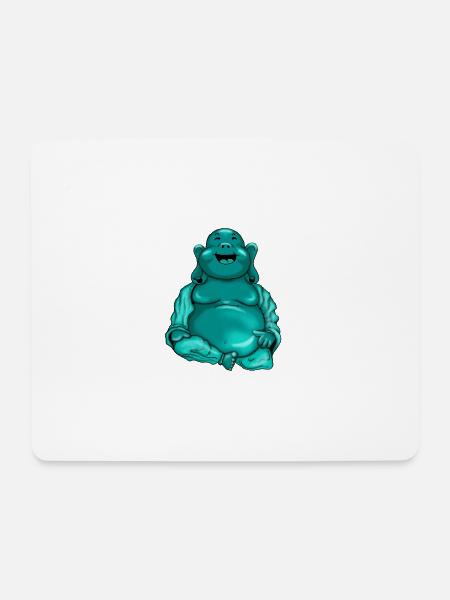 Buddha - Mousepad (Querformat) - Weiß