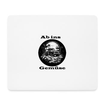 Ab ins Gemüse - Mousepad (Querformat) - Weiß - Vorne
