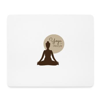 Yoga is a lifestyle - Mousepad (Querformat) - Weiß - Vorne