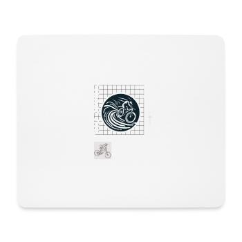 VTT Descente - Tapis de souris (format paysage) - blanc - Devant