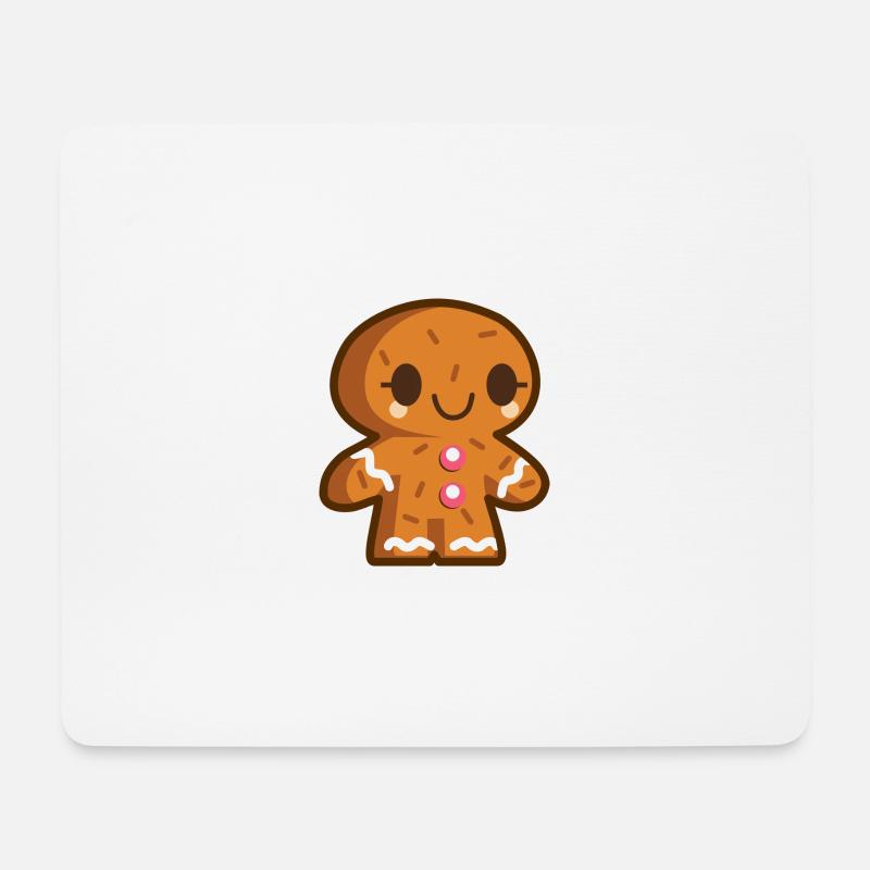 Pfefferkuchenmann - Mousepad (Querformat) - Weiß