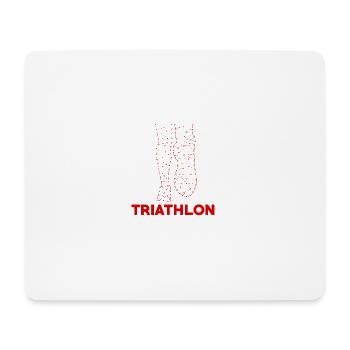 Triathlon - Mousepad (Querformat) - Weiß - Vorne