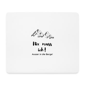 Sehnsucht nach den Bergen - Mousepad (Querformat) - Weiß - Vorne