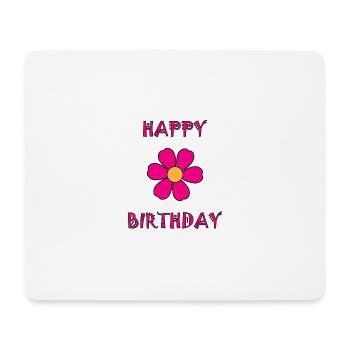 HAPPY BIRTHDAY. JOYEUX ANNIVERSAIRE. ANNIVERSAIRE. - Tapis de souris (format paysage) - blanc - Devant