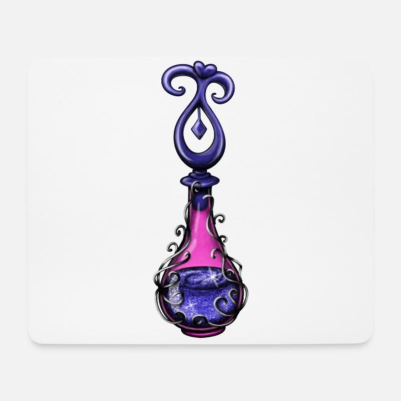 Blaue magische Flasche - Mousepad (Querformat) - Weiß