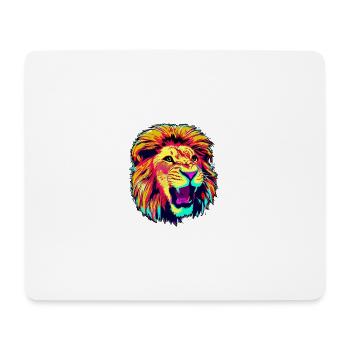Lion - Mouse Pad (horizontal) - white - Front