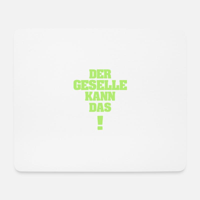 Geselle als Lustig - Mousepad (Querformat) - Weiß