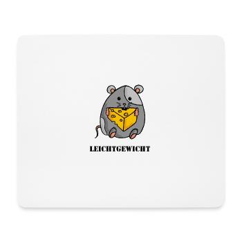 Thick mouse with cheese - Mouse Pad (horizontal) - white - Front